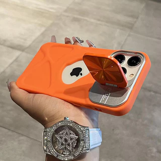 Capa Magnética Multifuncional De Luxo Para iPhone 15 14 13 12 11 Pro Max À Prova De Choque Magsafe , Built-in Porta-Lentes Dobráveis