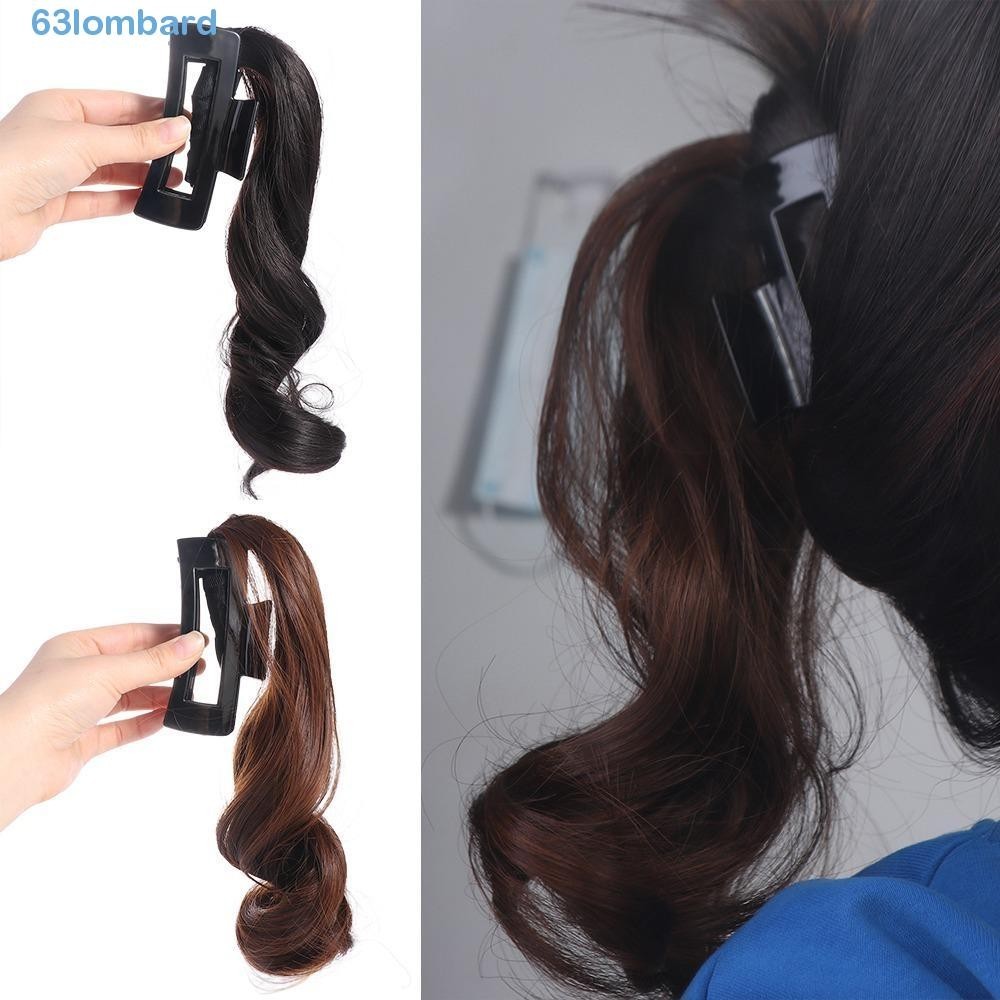 LOMBARD Rabo De Pônei Curto Ondulado , Peça De Cabelo De Cauda Sintético  Estilo Coreano , Extensões Doce Natural Cacheado Clip De Garra Diário |  Shopee Brasil