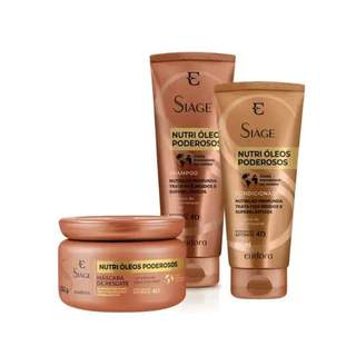 Combo Siàge Nutri Óleos Poderosos: Shampoo + Condicionador + Máscara - Eudora