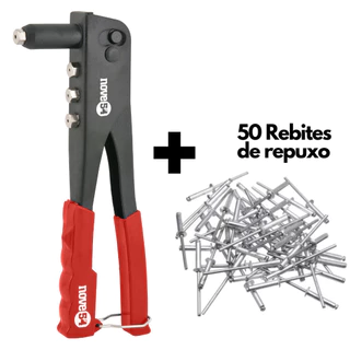 Rebitadeira Profissional Tipo Alicate Rebitador Manual + 50 Rebites - NOVE54