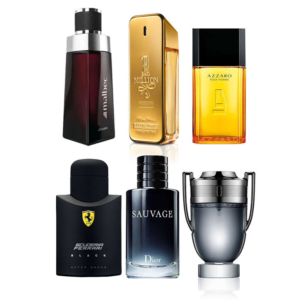 KIT 6 PERFUMES MASCULINO IMPORTADO - ALTA FIXAÇÃO ENVIO IMEDIATO