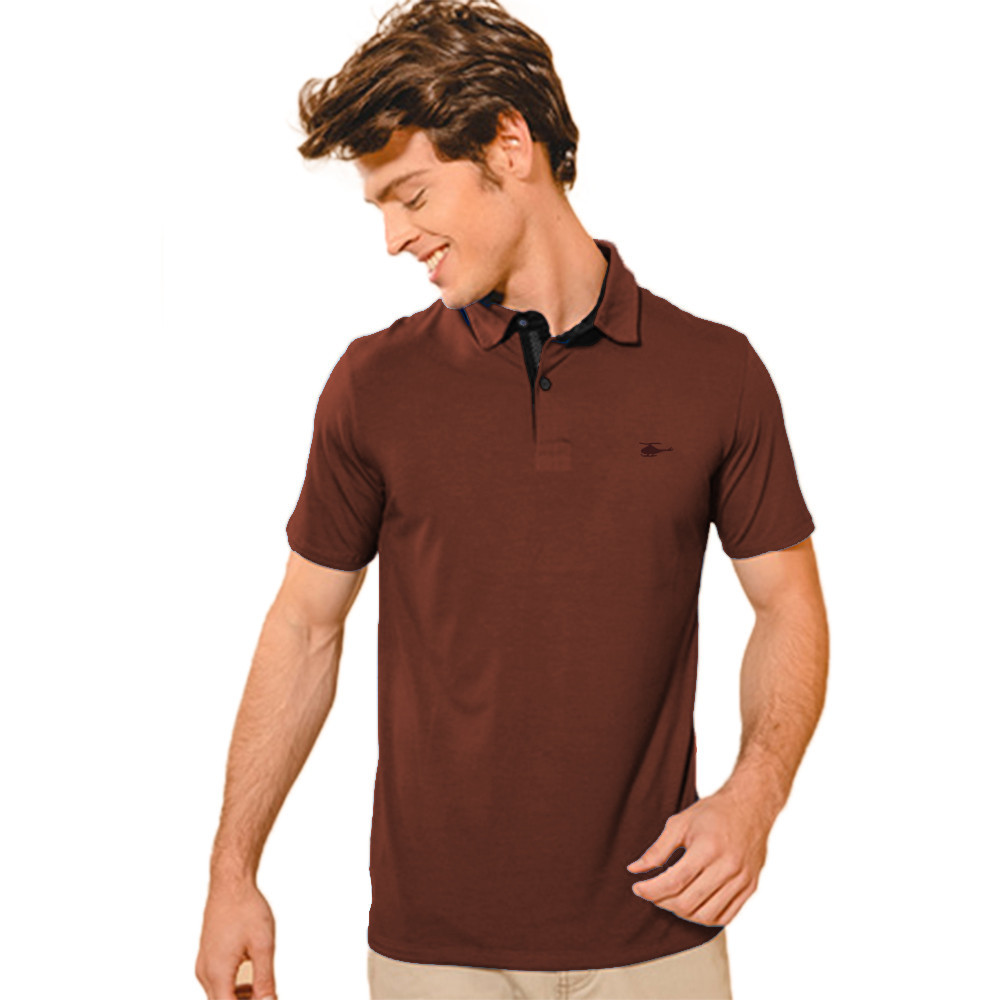 Camisa Polo Masculina Básica Sallo Premium Misto Rust