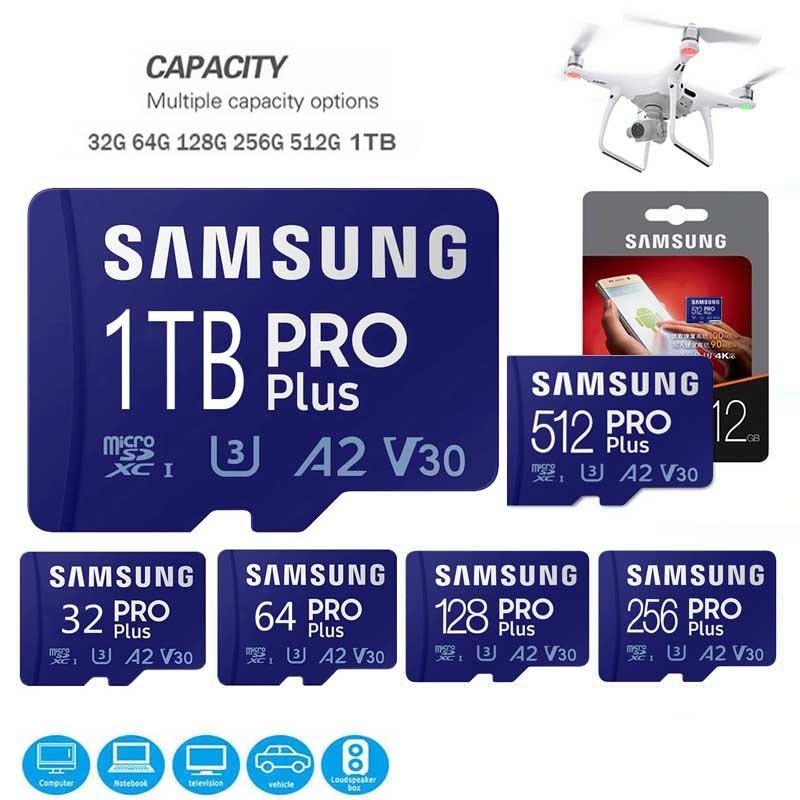 2 Schede Micro SD Da 16 GB Classe 10, Con Adattatore SD, Per Foto, Video 4K, Smartphone, Fotocamera