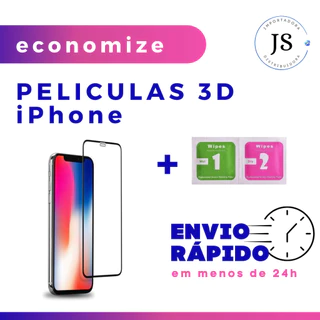 Pelicula de Vidro 3D / 9D Para iPhone 7 8 X XS SE XR 11 12 13 14 15