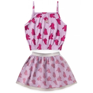 Conjunto Feminino Infantil Top + Saia Tule - My Little Pony