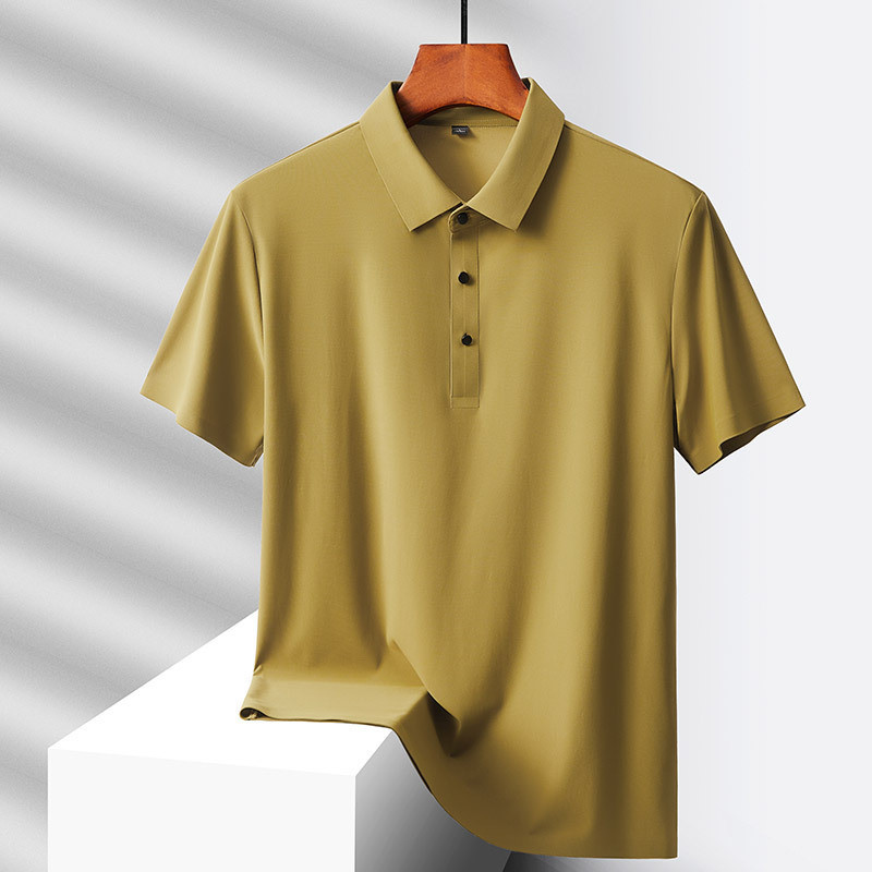 Lulemon Ice Silk Camisa POLO sem costura para homens de negócios