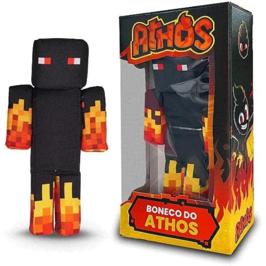 Boneco Athos Streamers Pelúcia Minecraft - 30cm | Shopee Brasil