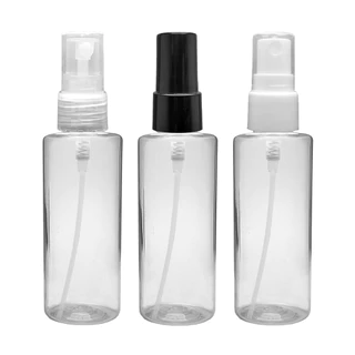 10 Frascos 60 Ml reto em Plástico Pet com Válvula Spray borrifador perfumes viagens