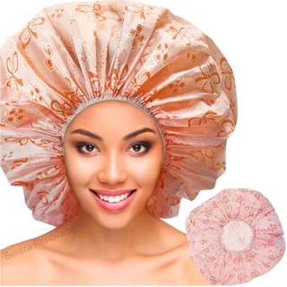 Touca Banho Pvc Grande Para Cabelos Volumosos Afros Tranças em Oferta na Shopee