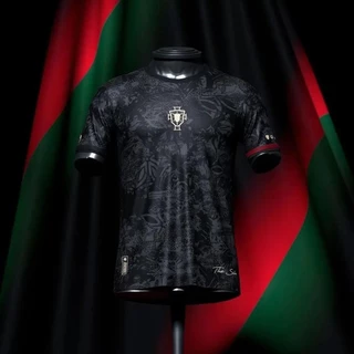 Portugal Jersey 23-24 Black Special Edition Edição Emissão De Fãs De Camisa De Futebol