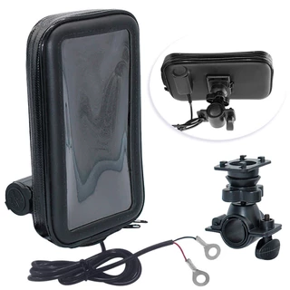 Suporte de Celular para Moto Telas de até 6,6 à Prova d'Água com Carregador USB LE-050