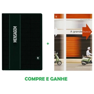 Bíblia A mensagem Letra gigante Verde Militar + A Grande Busca | Eugene Peterson em Oferta na Shopee