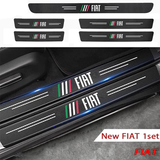 Novo Adesivo FIAT Protetor De Couro De Fibra De Carbono Para Porta De Carro 500 Strada Argo Mobi Toro Fastback Pulse Cronos Fiorino Scudo Ducato Titano Palio Uno Punto Acessórios