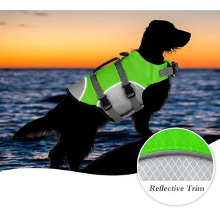 Colete Salva-Vidas Refletivo Esportivo Para Cães Ajustável Flutuante Cachorro Fato De Banho Todos Os De Estimação