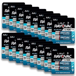 Pilha Alcalina AA Rayovac Bateria 2A Pequena kit 32 unidades