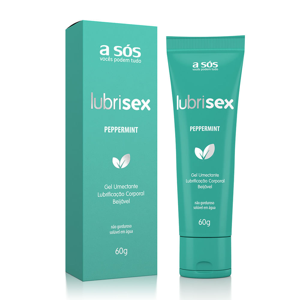 Gel Lubrificante Esquenta e Esfria Beijável Lubrisex Peppermint - 60g ...