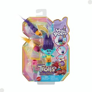 Boneca Branch Articulável Trolls Cabelos Pops HNF12 Mattel