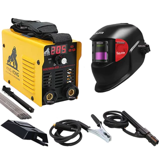 kit Serralheiro Maquina De Solda Inversora Elétrica Mini Eletrodo 205 Usk 220V Mascara Automática