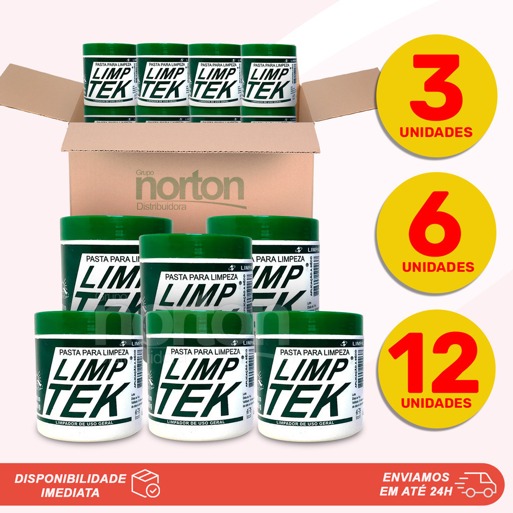 KIT PROMOCIONAL Pasta De Limpeza Limptek Lavagem A Seco Limp Tek 500g