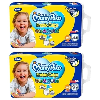 Fralda Calça Descartável MamyPoko Dia&Noite | Giga XXG 44 Tiras - Embalagem com 2 Unidades em Oferta na Shopee