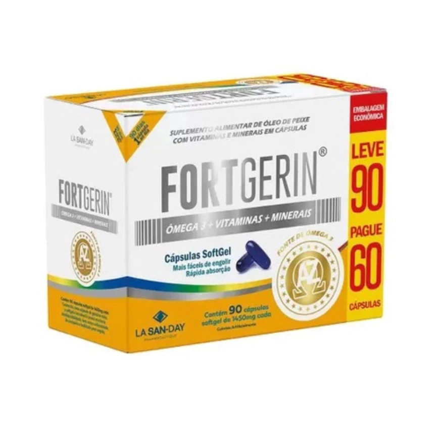 FortGerin Ômega 3 Vitaminas Minerais 90Cps - La San Day