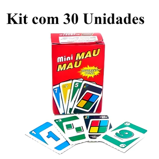 Kit Lembrancinha de Aniversário 30 Mini Jogo de cartas UNO Diversão total! Mau mau! Para revender, doar , Presentear