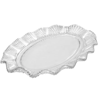 Prato Linx Oval Vidro 25,4x16,6cm Elegância  para Sua Mesa em Oferta na Shopee
