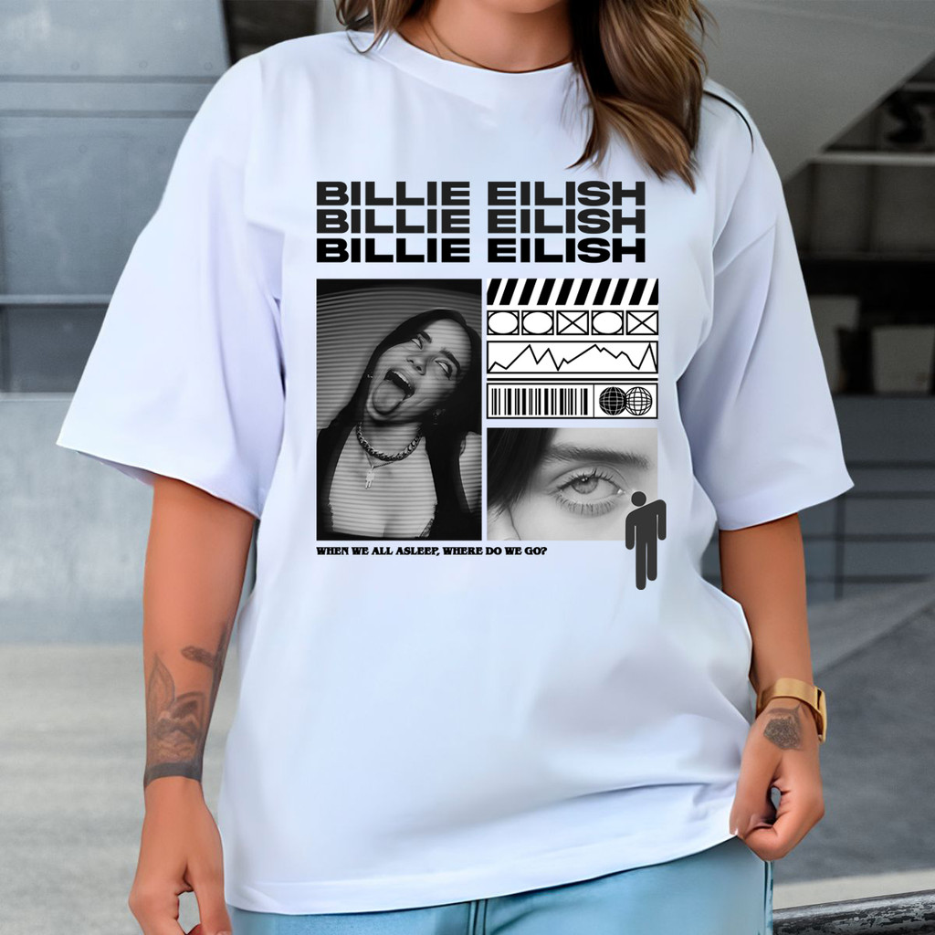 Camiseta Billie Eilish Pirate Face Aesthetic Ocean Eyes Cantora