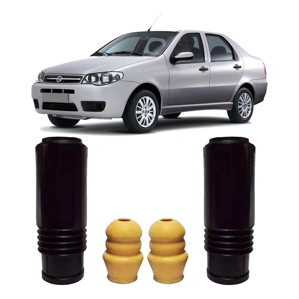 Kit Batente Coifa Par Amortecedor Traseiro Palio Siena | Shopee Brasil