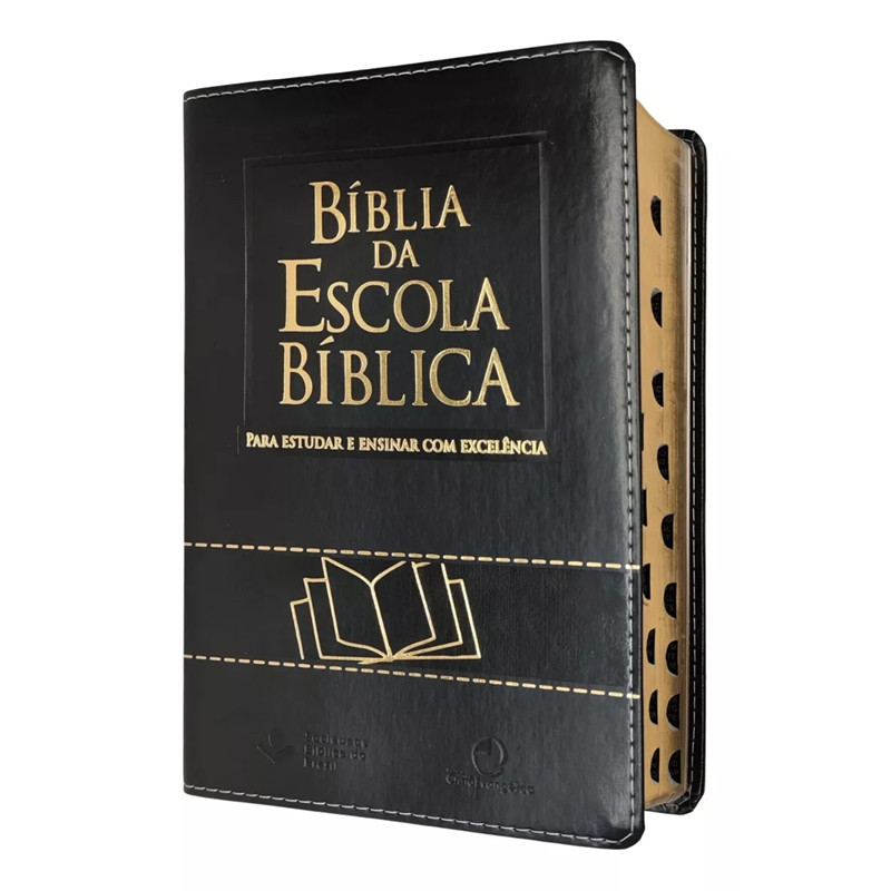 BÍBLIA DA ESCOLA BÍBLICA | CAPA DE LUXO PRETA | NOVA ALMEIDA ATUALIZADA ...