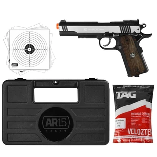 Airsoft 6mm 1911 Rossi Special Metal Wingun Co2 BBS Maleta