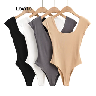 Lovito Body Casual Liso Sem Costas Para Mulheres LNL45021