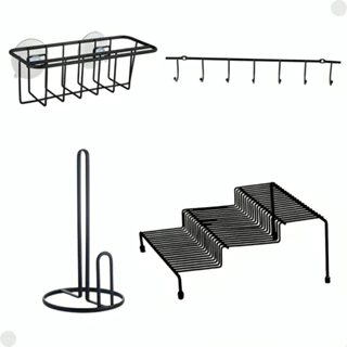 kit De Suportes Para Cozinha Aramado 4 Peças 30070055 Mor