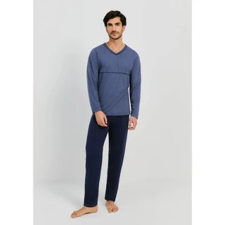 Pijama Masculino Longo Com Decote V Hering