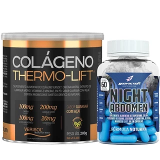 Colágeno Thermo Lift 200g + Night Abdomen 60 Caps Bodyaction