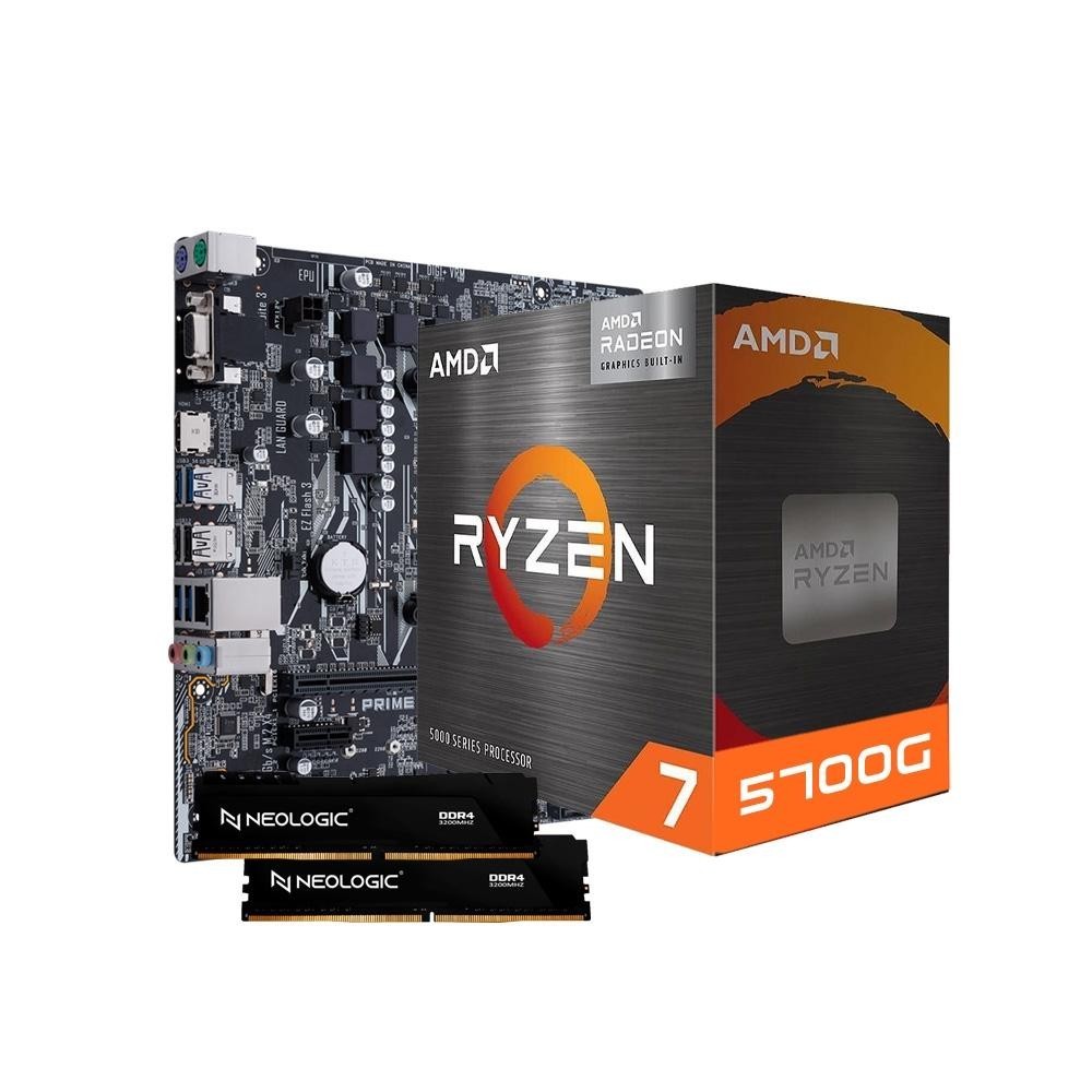 KIT UPGRADE AMD RYZEN 7 5700G, PLACA MAE A320M, 32GB DDR4, NEOLOGIC - NLI84632