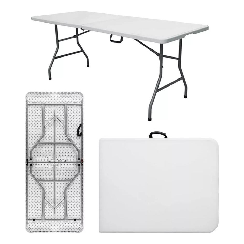 Mesa Dobrável Portátil Vira Maleta Resistente Polipropileno