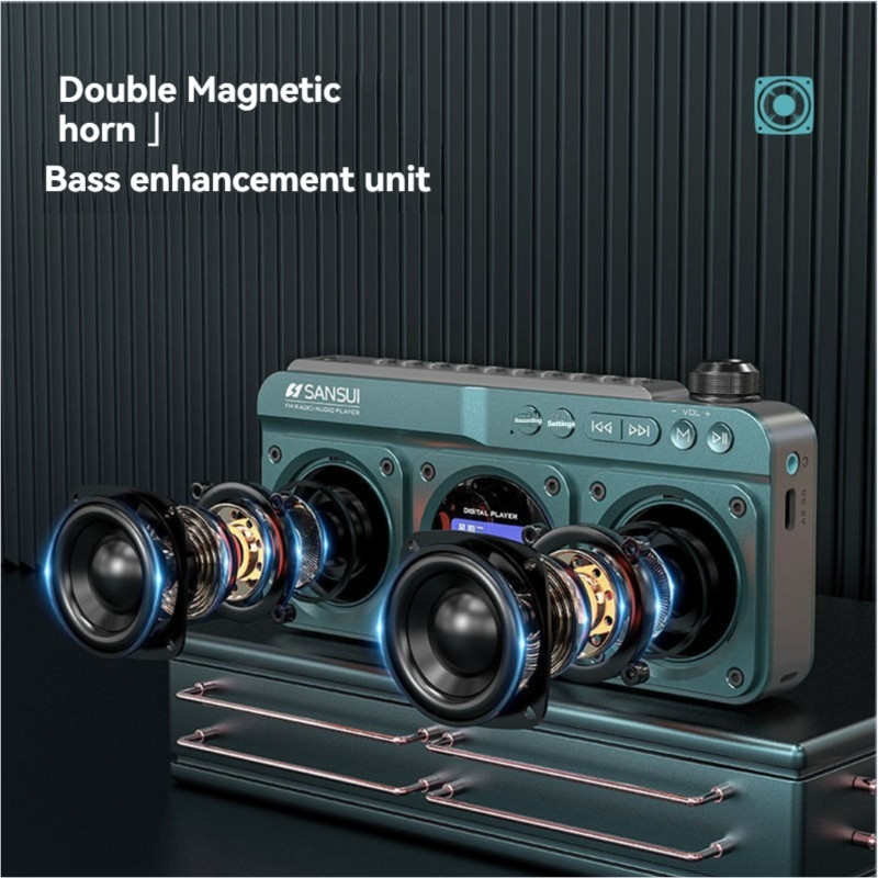 FMマルチプレックスアダプター★真空管式★MP-2★サンスイ/Sansui SANSUI F28 Rádio FM Portátil MP3 Walkman Cartão Externo Hi-fi De