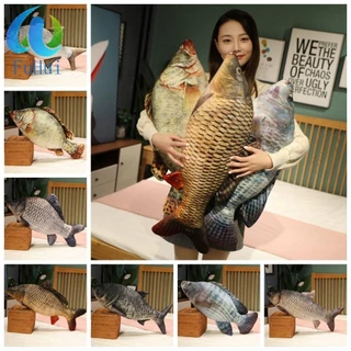 FUHUI Boneca De Pelúcia De Peixe Recheada , Tilapia Plush Simulation Fish Toys , Anime Pillow Dolls 30/40CM Cartoon Mossambica Toy Para Crianças Pequenas