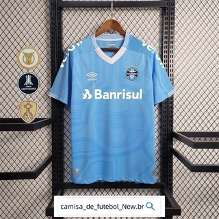 2022/23 Gremio 3a Camisa De Manga Curta Azul Longa De Alta Qualidade Para Homens III R6LZ