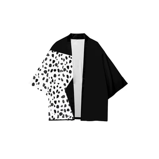 Cruella Manto Kimono Cardigan Roupa Cospaly Vestimenta Impressão Casaco Casual
