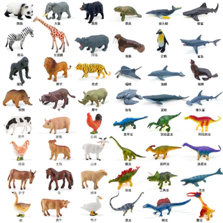 Simulação De Modelo De Plástico Oceano De Brinquedos De Aves E Dinossauros Silvestres