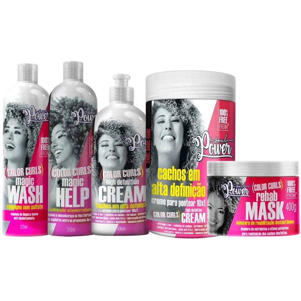 Kit Color Curls Soul Power Linha Completa Personalizado Grande Vegano ...