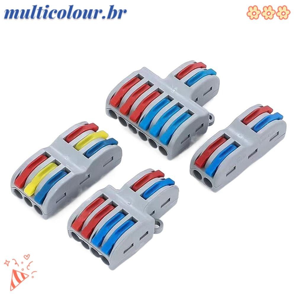 Bloco Terminal Rápido MULTICOLOUR , Mini Conector De Fio Compacto Universal , De Emenda De Cabo Elétrico
