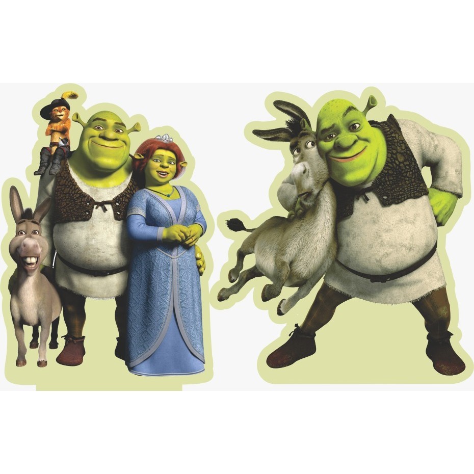 Kit Display de Mesa 6 Peças Para Festa Shrek MDF | Shopee Brasil