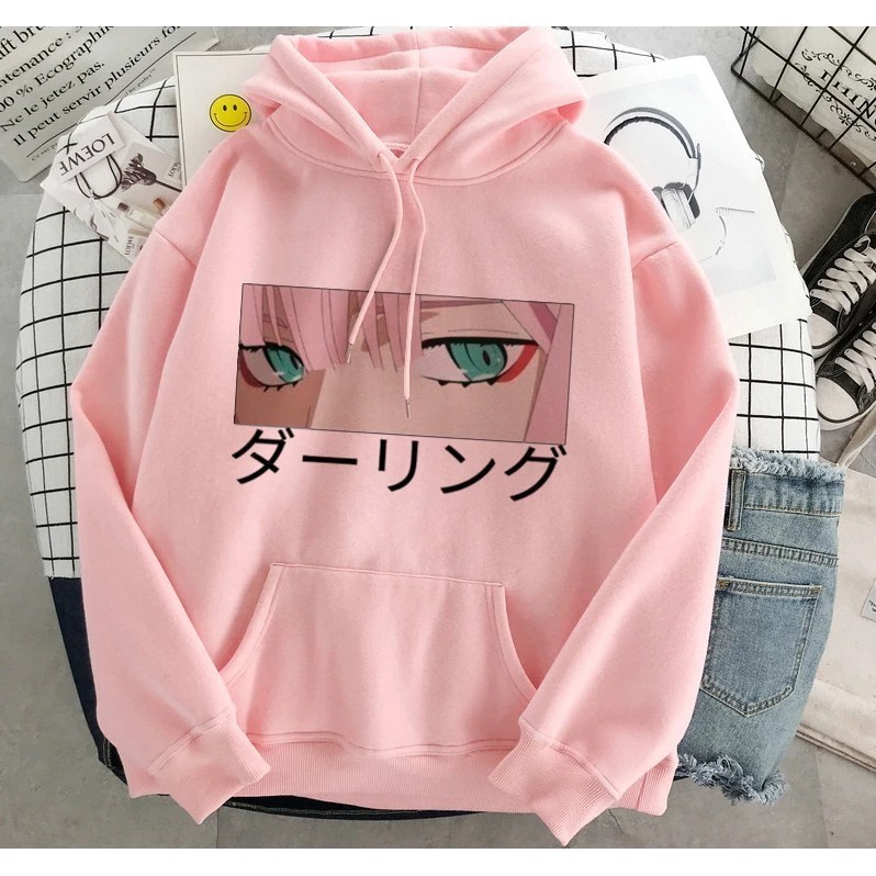 Moletom Canguru Blusa Zero Two Personagem Darling In The Franxx
