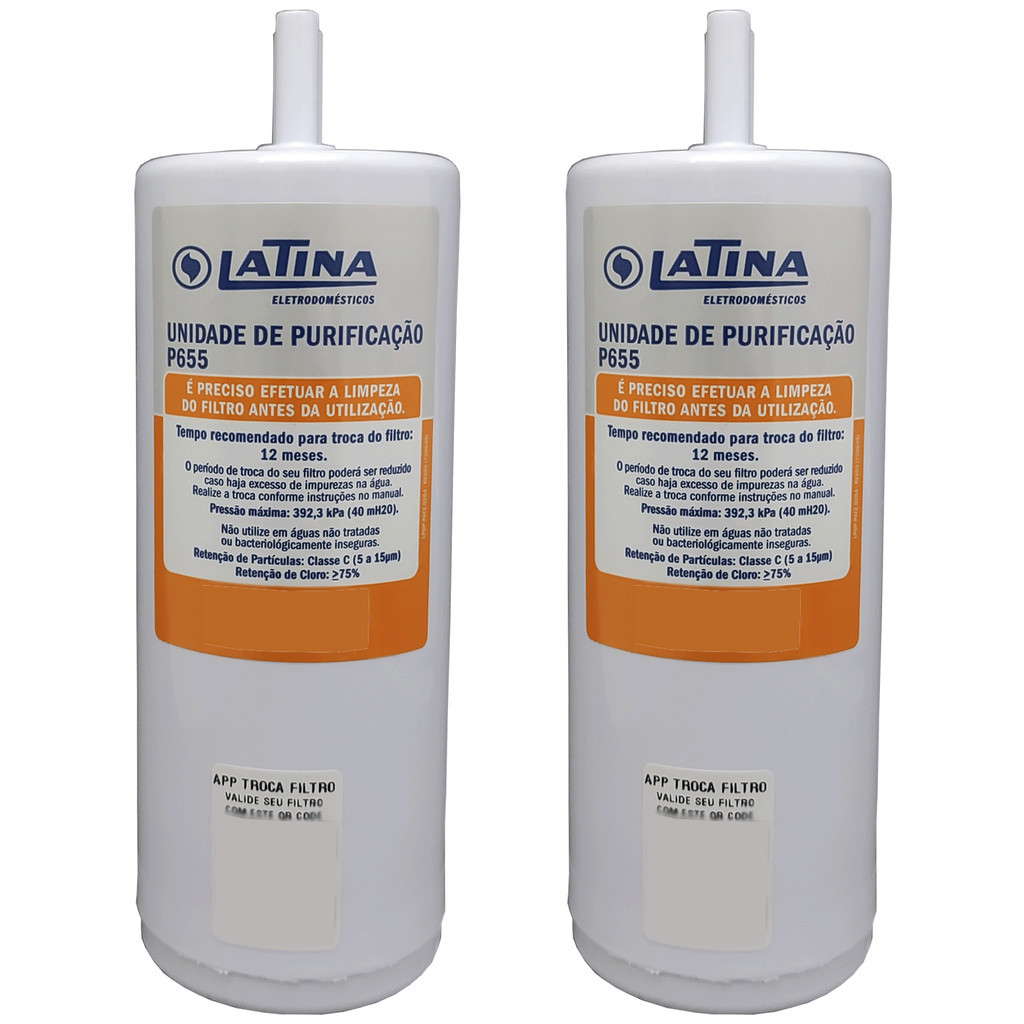 Latina Original Kit 2 Filtros P655 P/ Pn535/Vitamax/Purifive