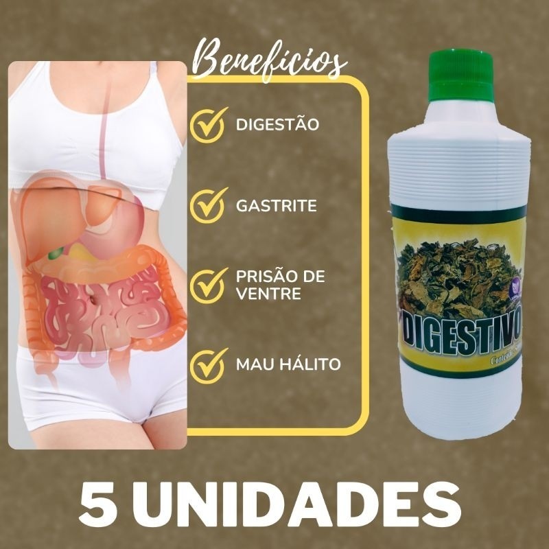Líquido Digestivo 500ml - DIGESTÃO, GASTRITE, MAU HÁLITO - 100% NATURAL ...