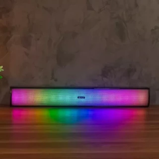 Soundbar TV Caixa de Som RGB Knup Horus RO834 16W RMS Bluetooth Auxiliar PenDrive