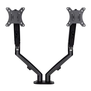 SUPORTE ARTICULADO COM PISTAO A GAS PARA 2 MONITORES ZINNIA NIMBO 200, 17 A 27 POL ZNO-ZNNBO200-BK01